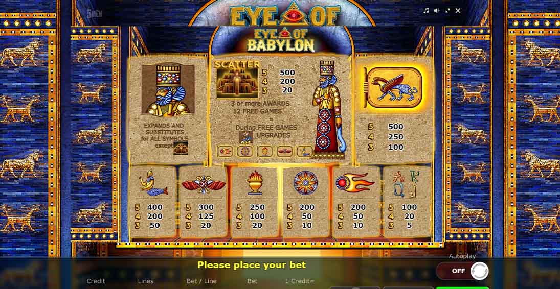 Eye Of Babylon Reels
