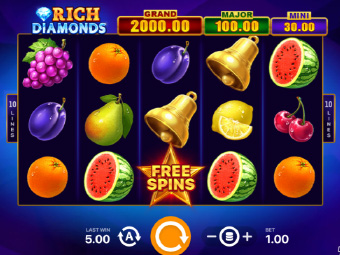 Rich Diamonds: Hold and Win Lines